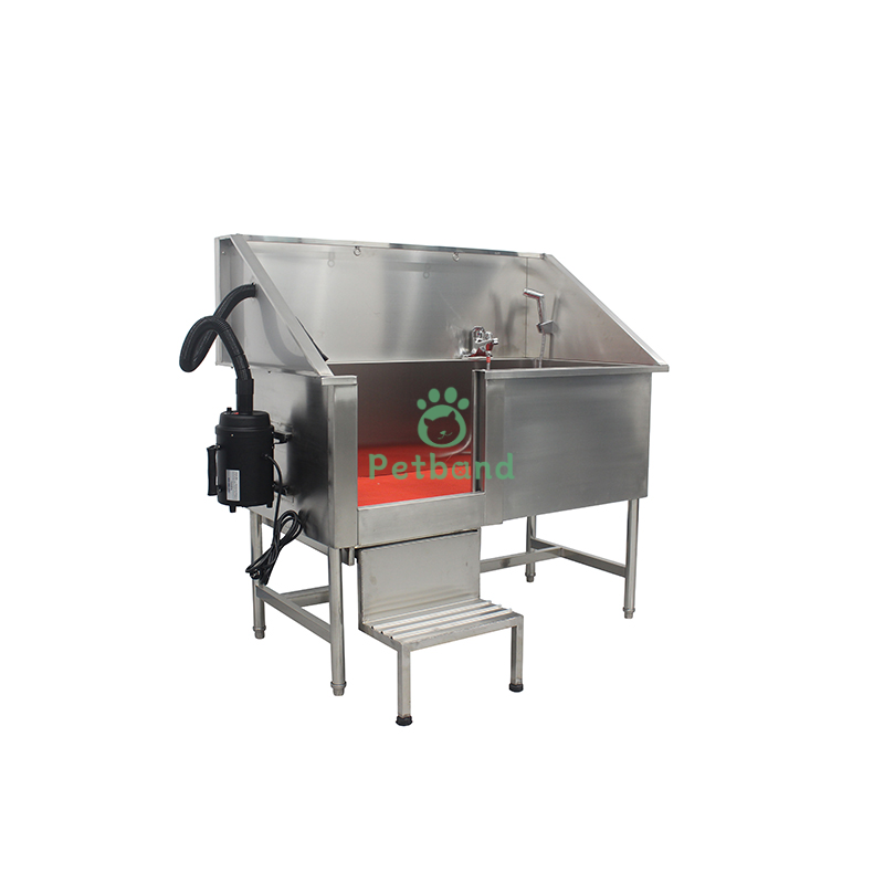 Veterinary sliding door shower pool with hair dryer PBB-04